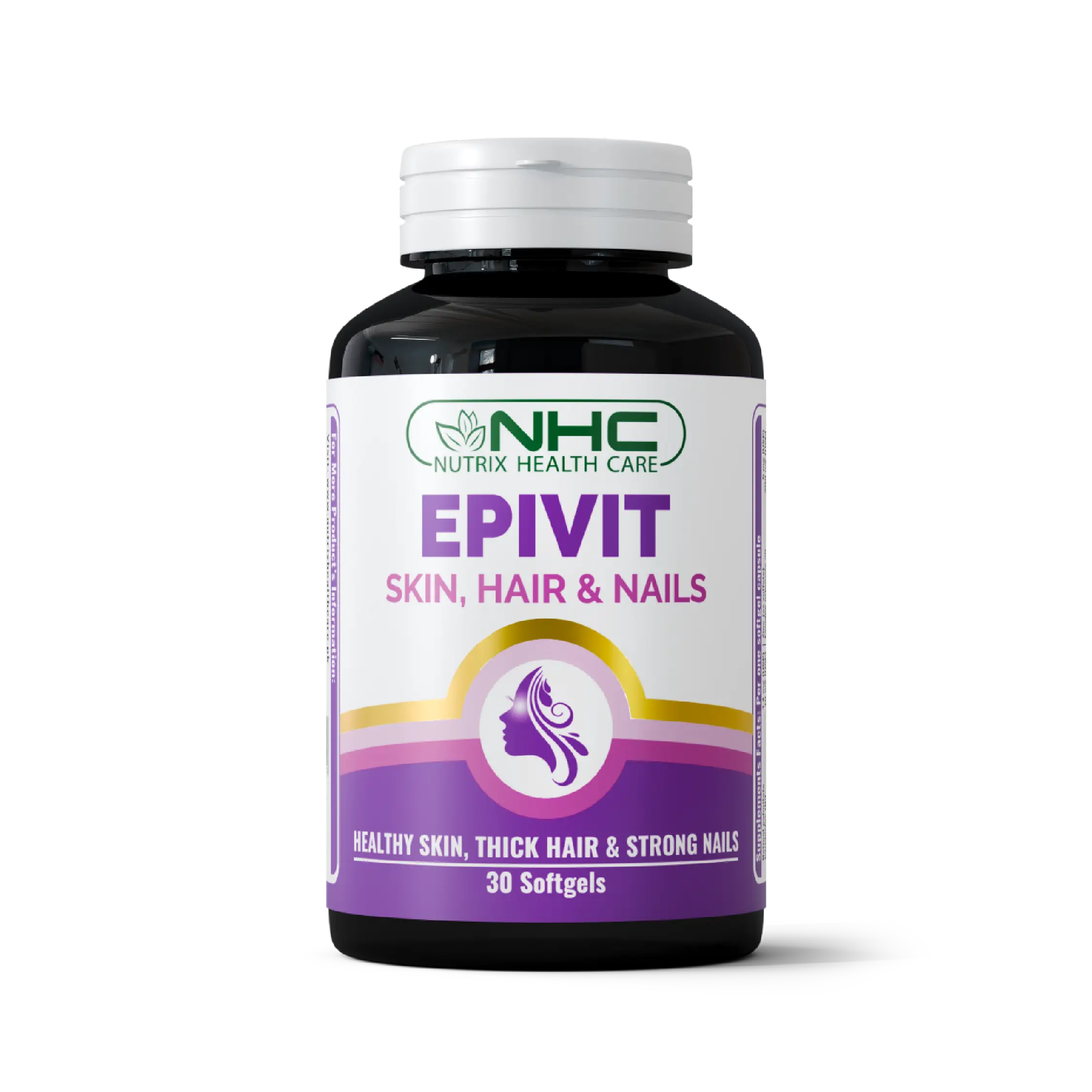 Epivit supplement bottle with 30 softgels by Nutrix Health Care.